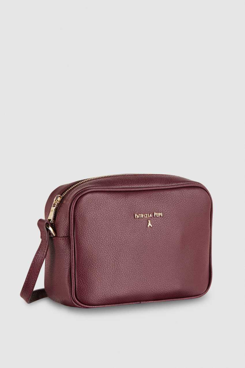 Purple Patrizia Pepe Leather Camera Bag With Inside Pocket | ECIKURV-08