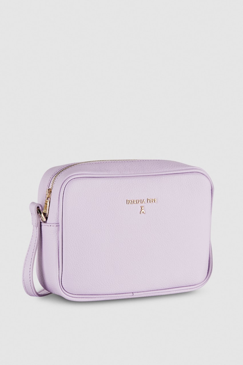 Purple Patrizia Pepe Leather Camera Bag With Inside Pocket | UJEZSCA-69