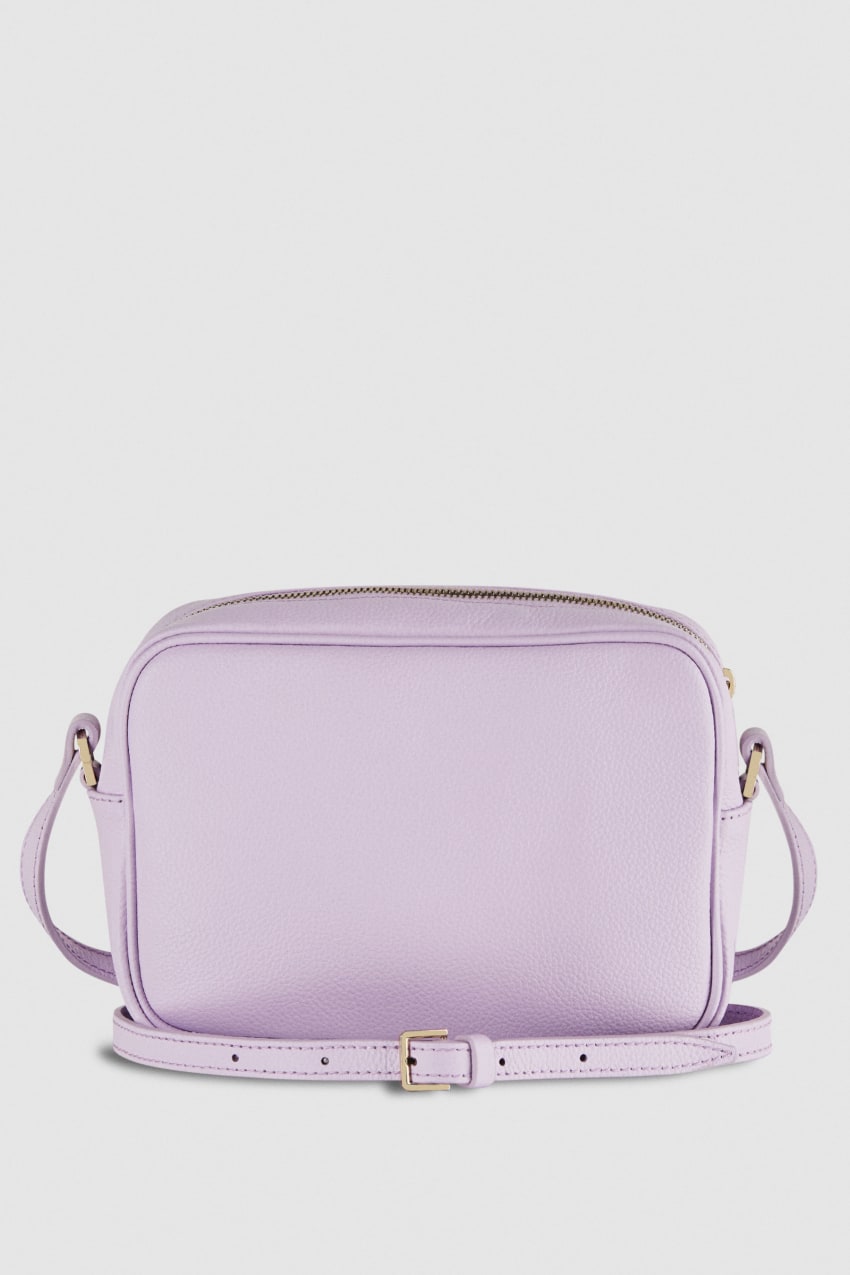 Purple Patrizia Pepe Leather Camera Bag With Inside Pocket | UJEZSCA-69