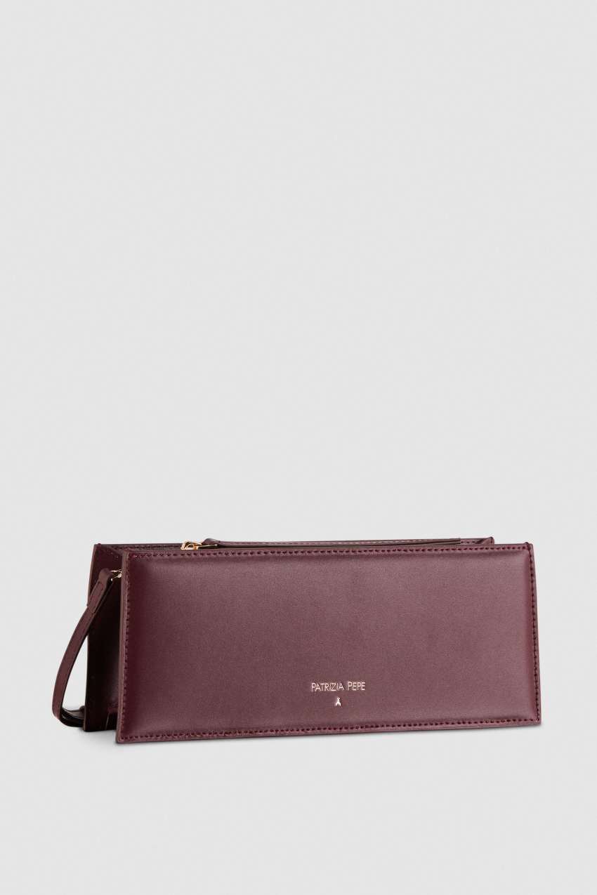 Purple Patrizia Pepe Leather Shoulder Pocket Bag | WCSGZOV-21