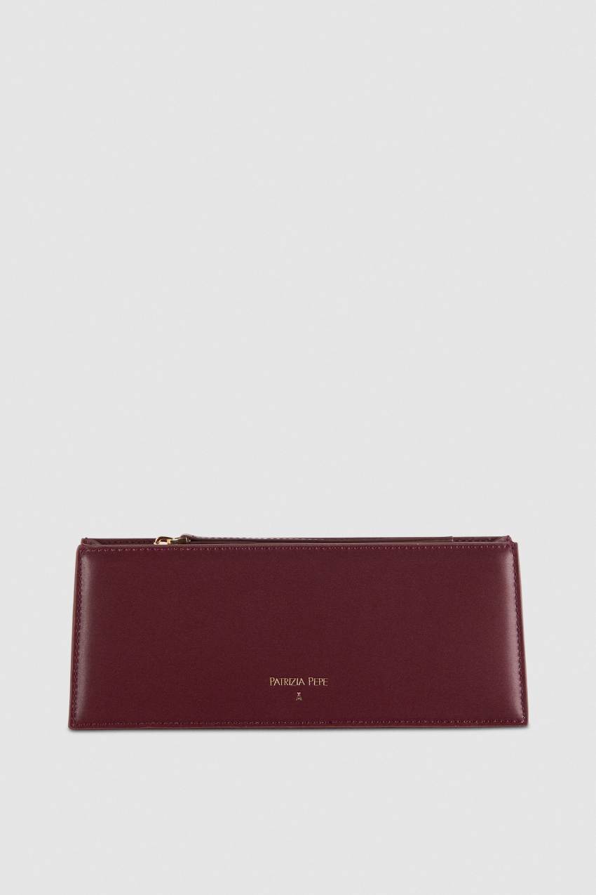 Purple Patrizia Pepe Leather Shoulder Pocket Bag | WCSGZOV-21