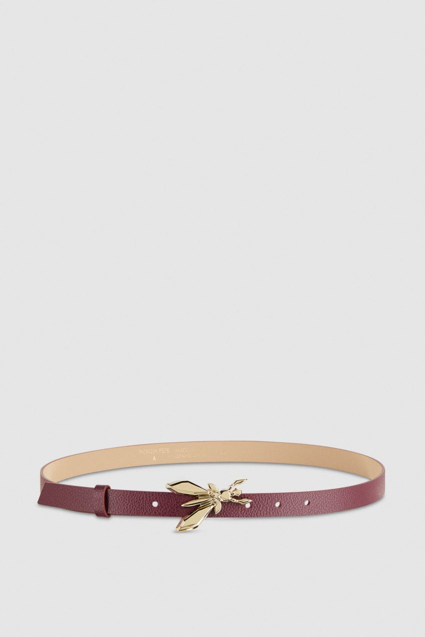 Purple Patrizia Pepe Low-waisted Leather Belt | WMZVNJB-54