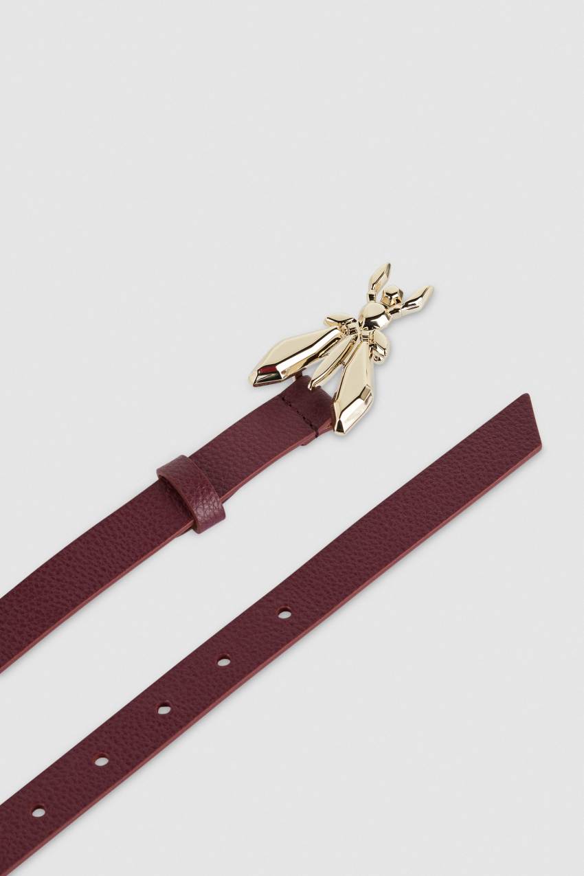 Purple Patrizia Pepe Low-waisted Leather Belt | WMZVNJB-54