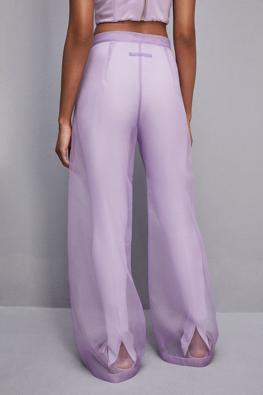 Purple Patrizia Pepe Low-waisted Palazzo Fit Pants In Jersey | QAEWDJN-93