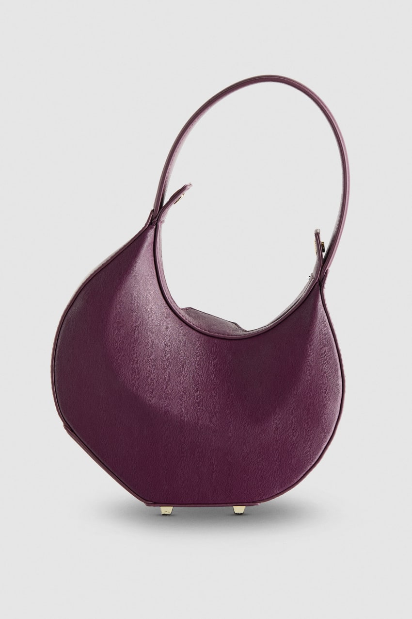 Purple Patrizia Pepe Small Hobo Bangle Bag | EBRVFUA-58