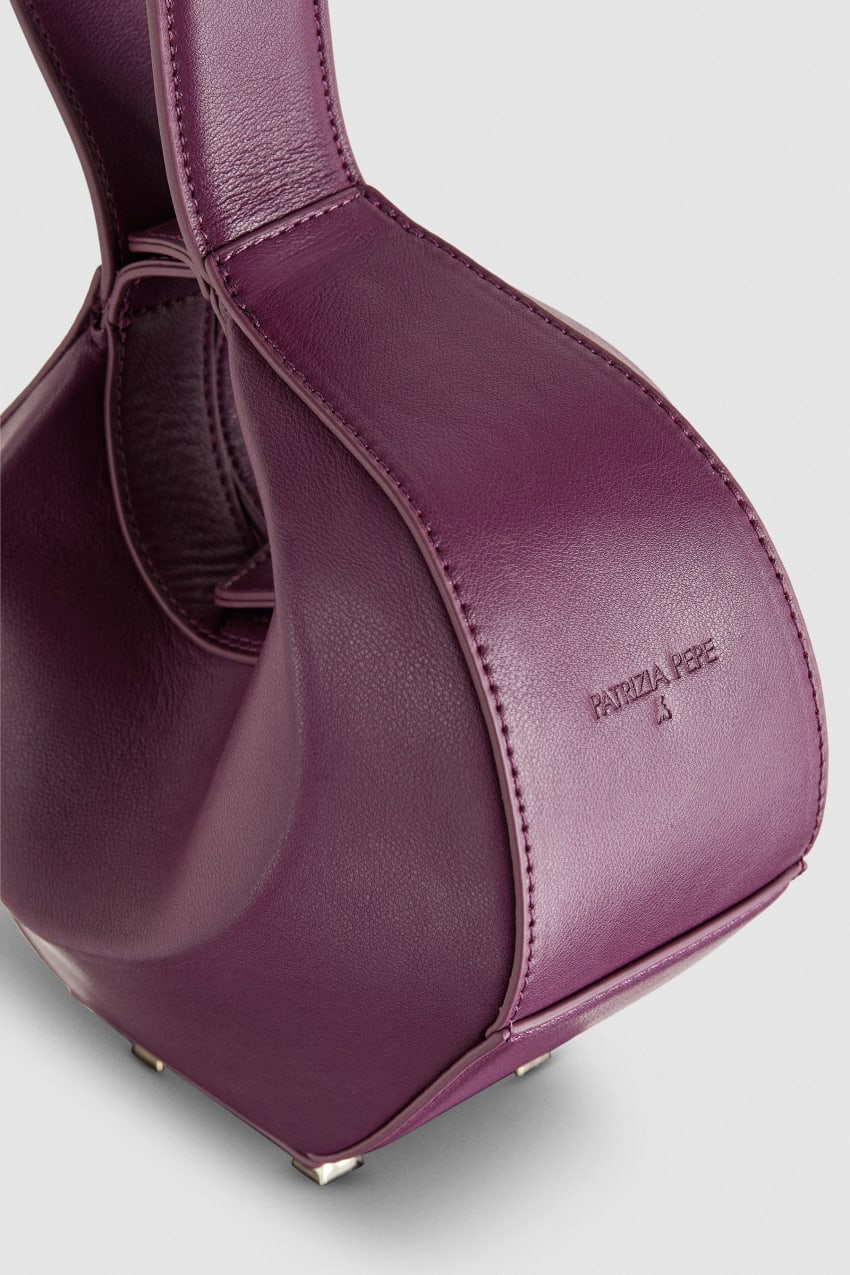 Purple Patrizia Pepe Small Hobo Bangle Bag | EBRVFUA-58