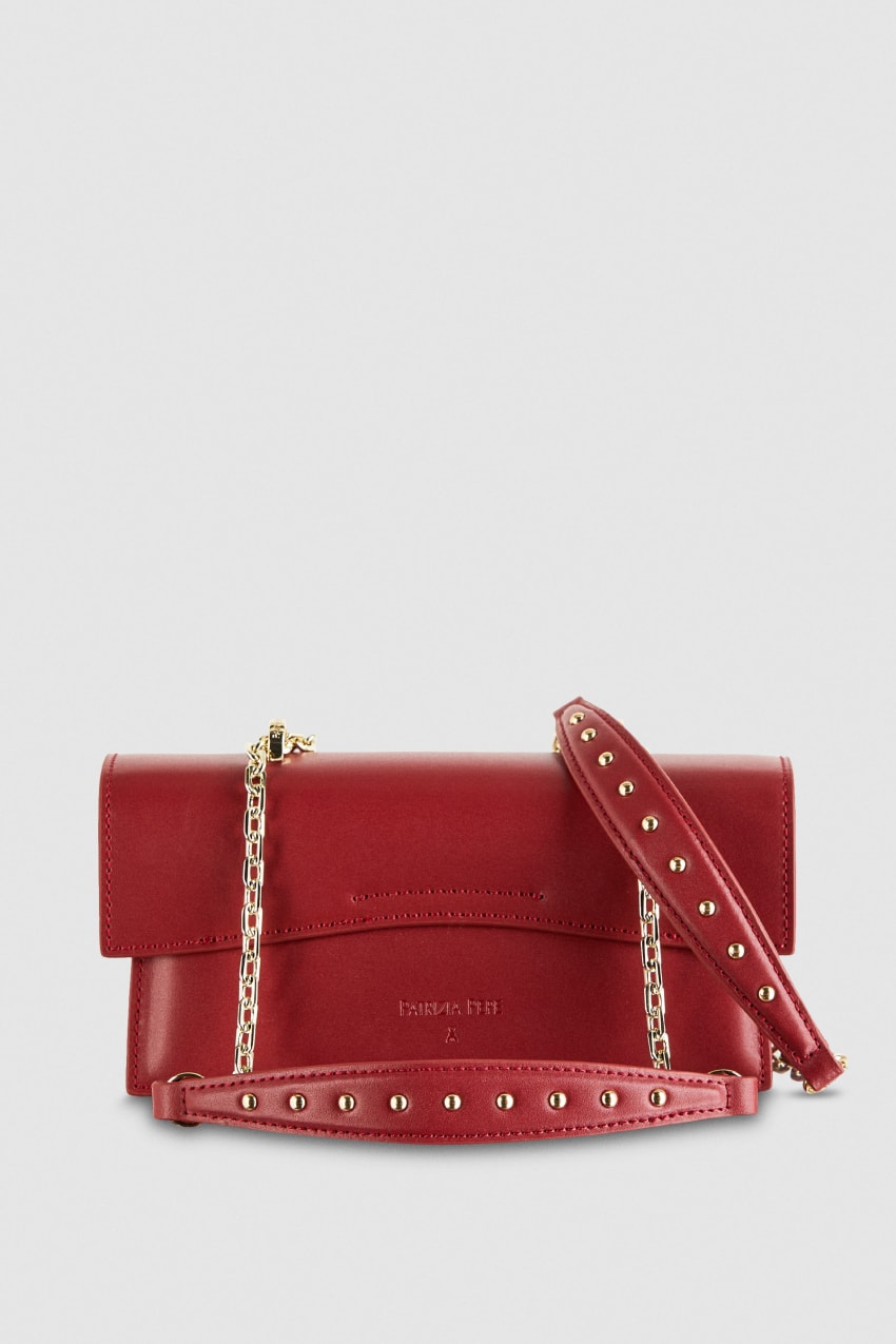 Red Patrizia Pepe Fly Bamby Leather Shoulder Bag | LPDNGXA-87