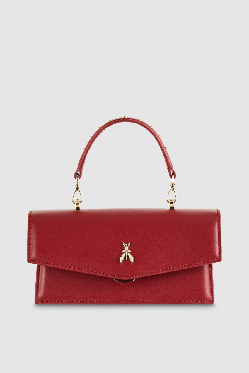 Red Patrizia Pepe Fly Bamby Leather Shoulder Bag | LPDNGXA-87