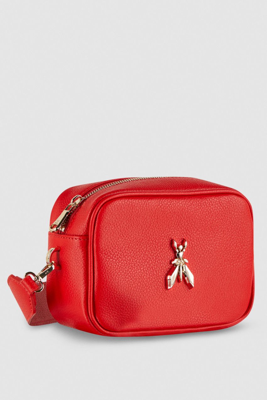 Red Patrizia Pepe Fly Camera Leather Shoulder Bag | MTSWOFR-60