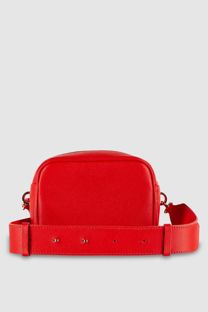 Red Patrizia Pepe Fly Camera Leather Shoulder Bag | MTSWOFR-60