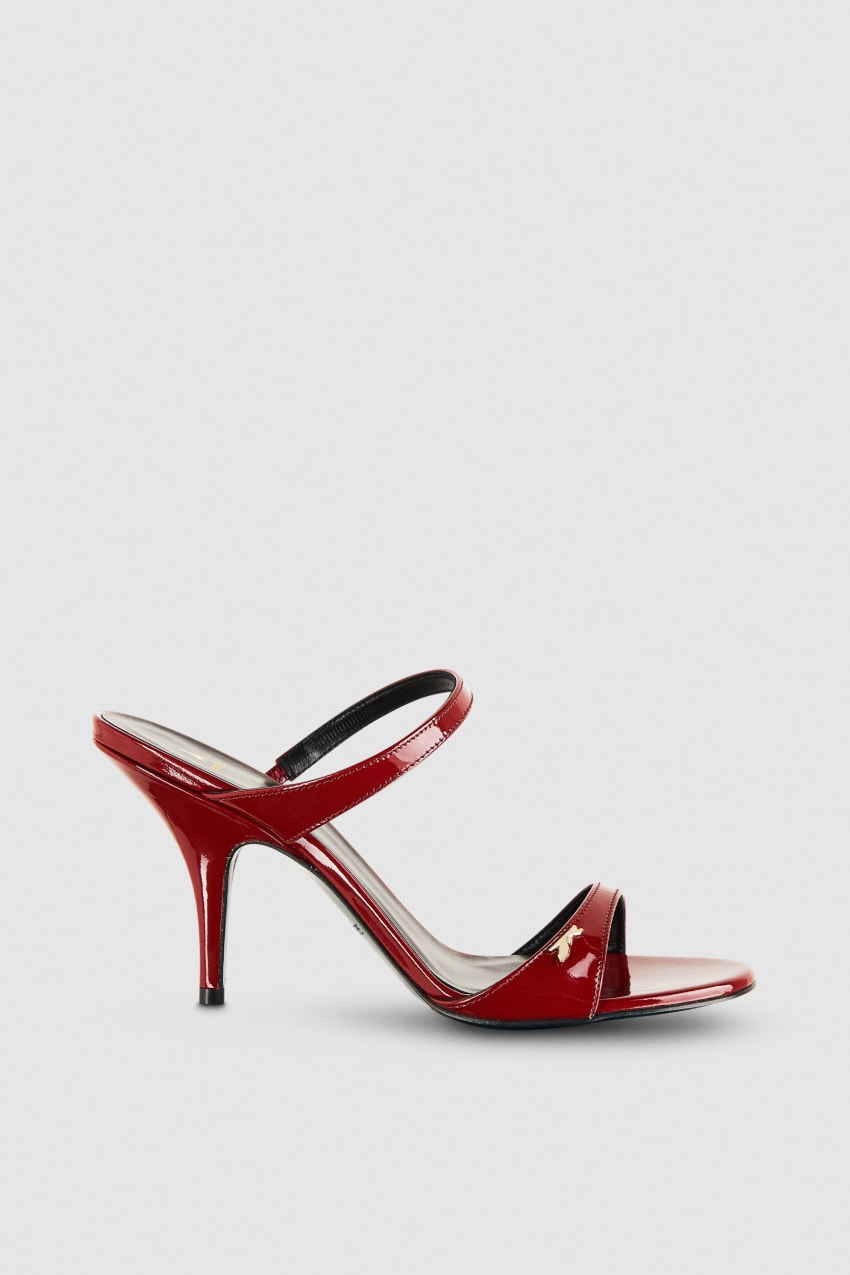 Red Patrizia Pepe Patent Leather Heeled Sandals | VRYHTJL-68