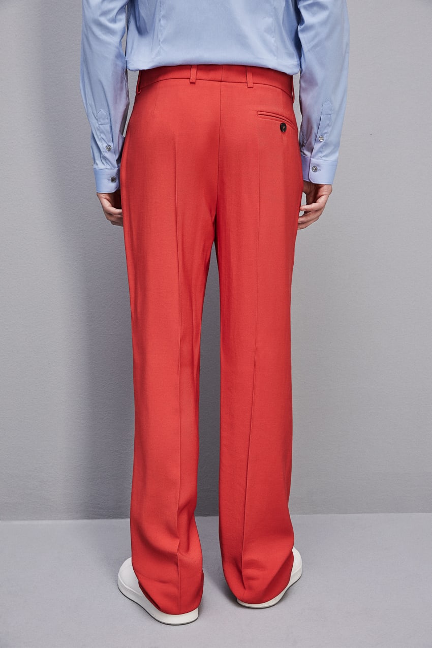 Red Patrizia Pepe Slim Fit Pants With French Pockets | GUEZDJO-02