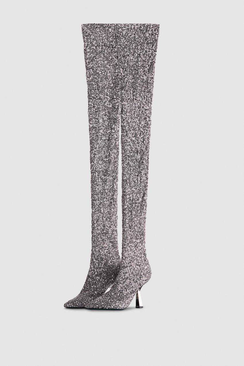 S274 Patrizia Pepe Heeled Sequined Boots | TNLCWKJ-94