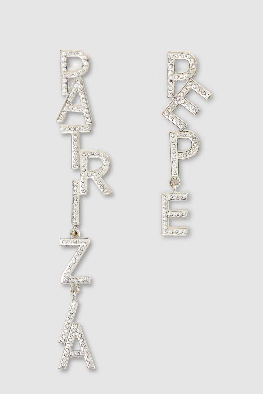 Silver Patrizia Pepe Brass And Crystal Earrings | YHNSMOX-38