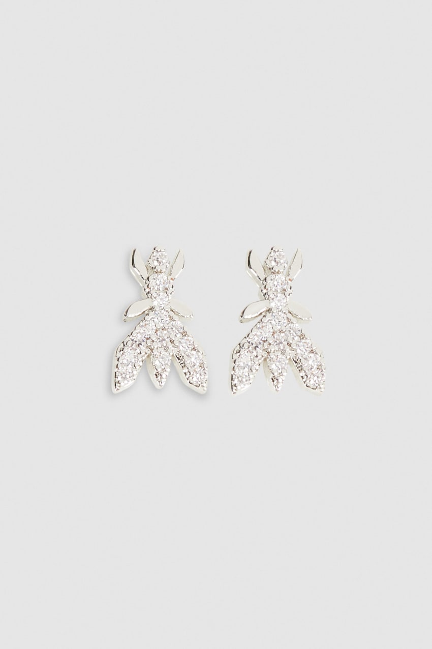 Silver Patrizia Pepe Brass Earrings | LJGIFON-09