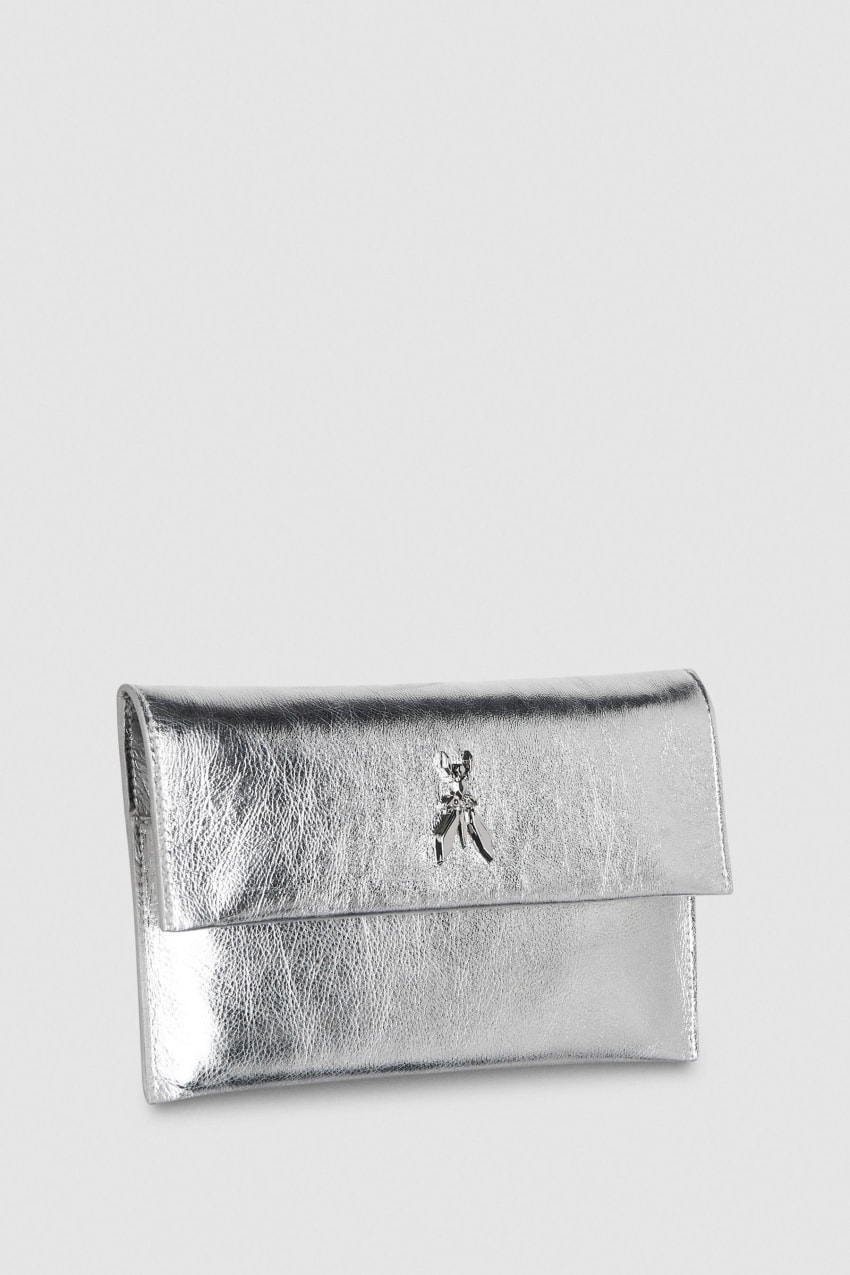 Silver Patrizia Pepe Fly Ceremony Clutch | GXWEION-03