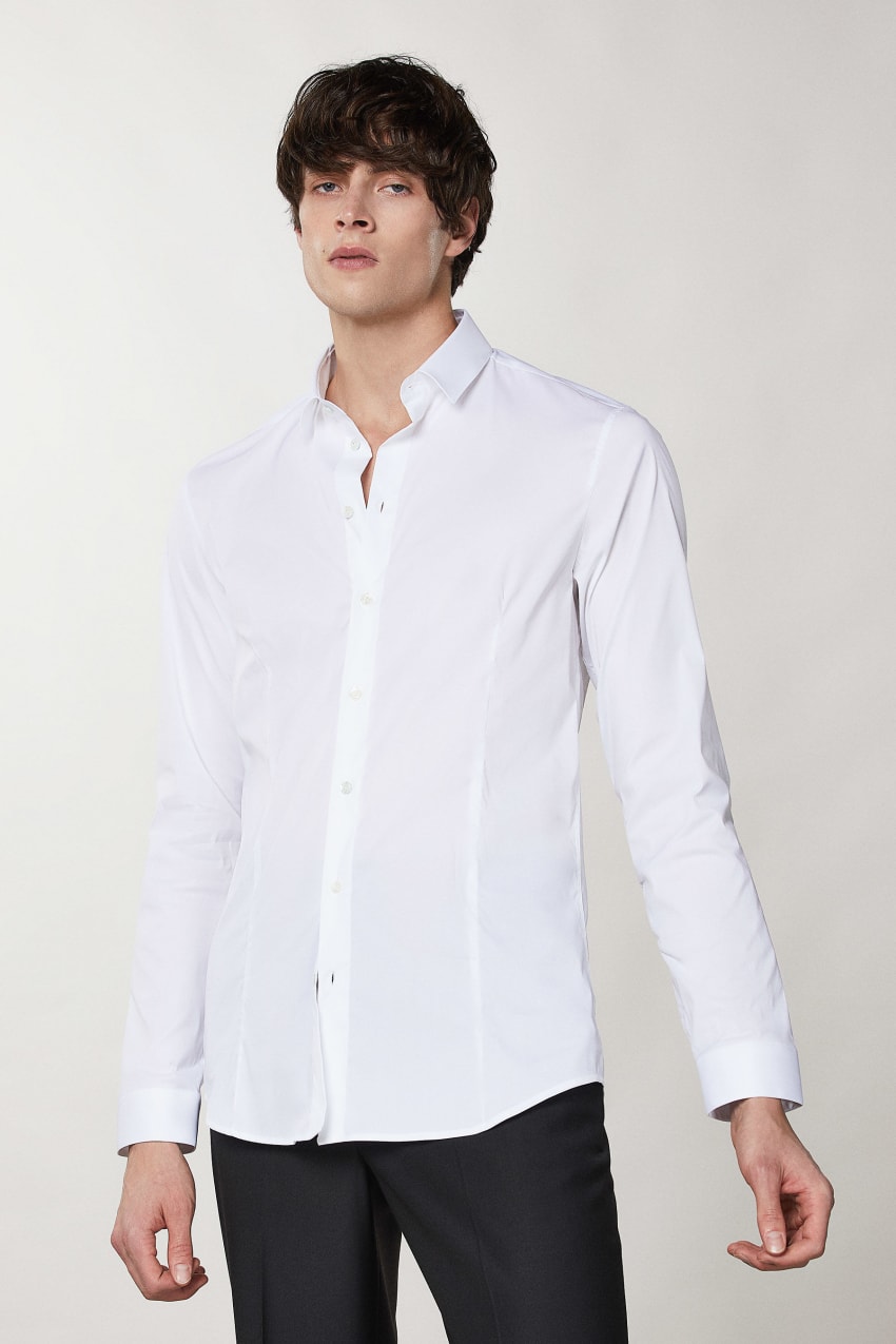 White Patrizia Pepe Cotton Poplin Shirt | KQTWUNO-04