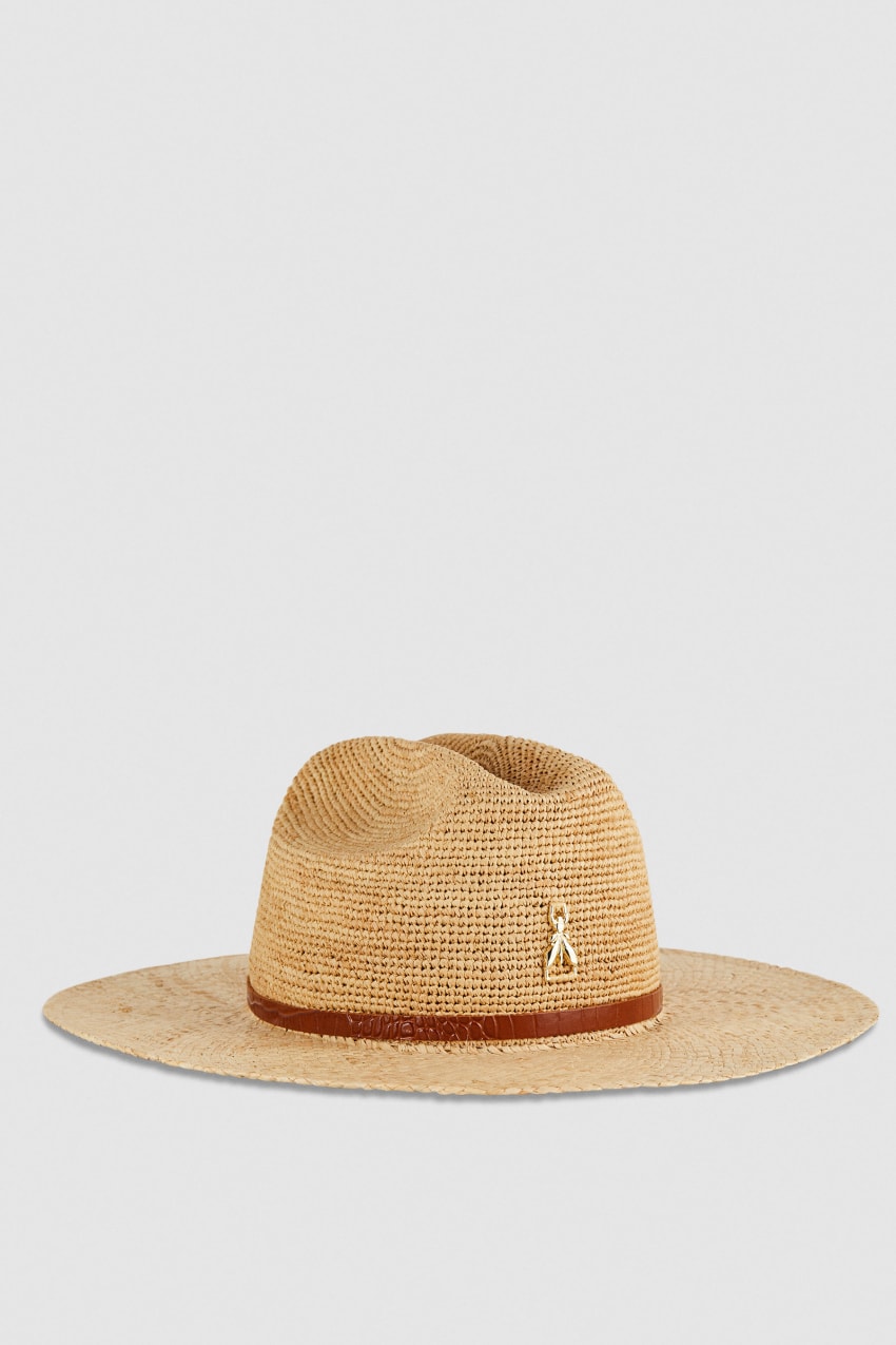 White Patrizia Pepe Cowboy Hat With Leather Strap | RXKYPBZ-82