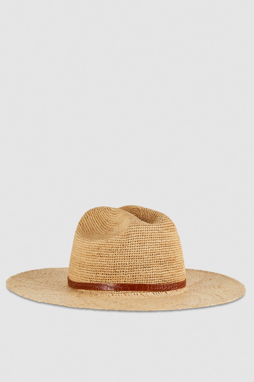 White Patrizia Pepe Cowboy Hat With Leather Strap | RXKYPBZ-82