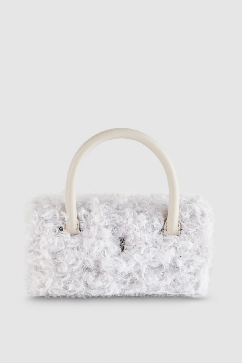 White Patrizia Pepe Fly Bamby Fluffy Bag | WDXROYM-76