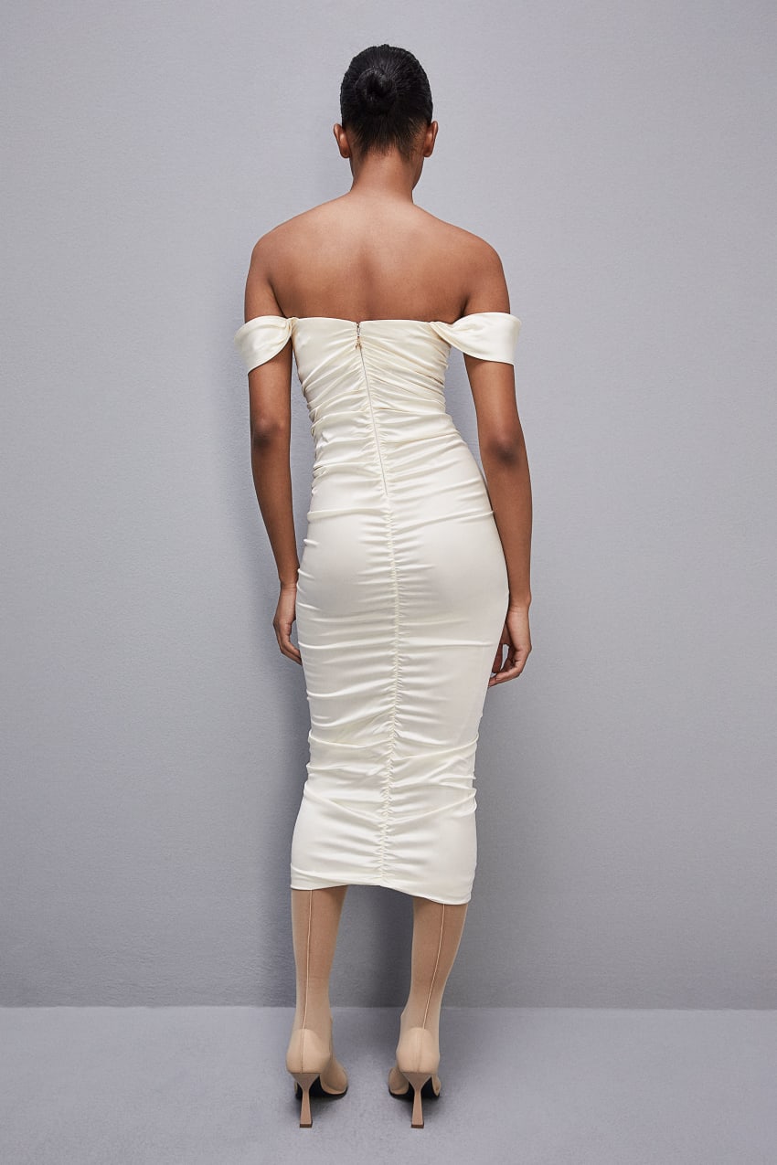 White Patrizia Pepe Hand-embroidered Dress In Certified Viscose | RYJOCEU-53