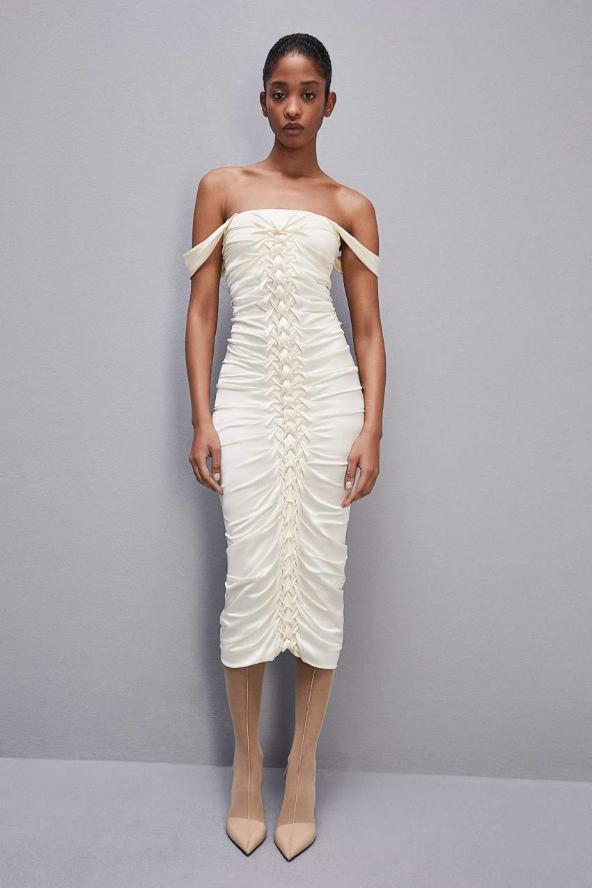 White Patrizia Pepe Hand-embroidered Dress In Certified Viscose | RYJOCEU-53