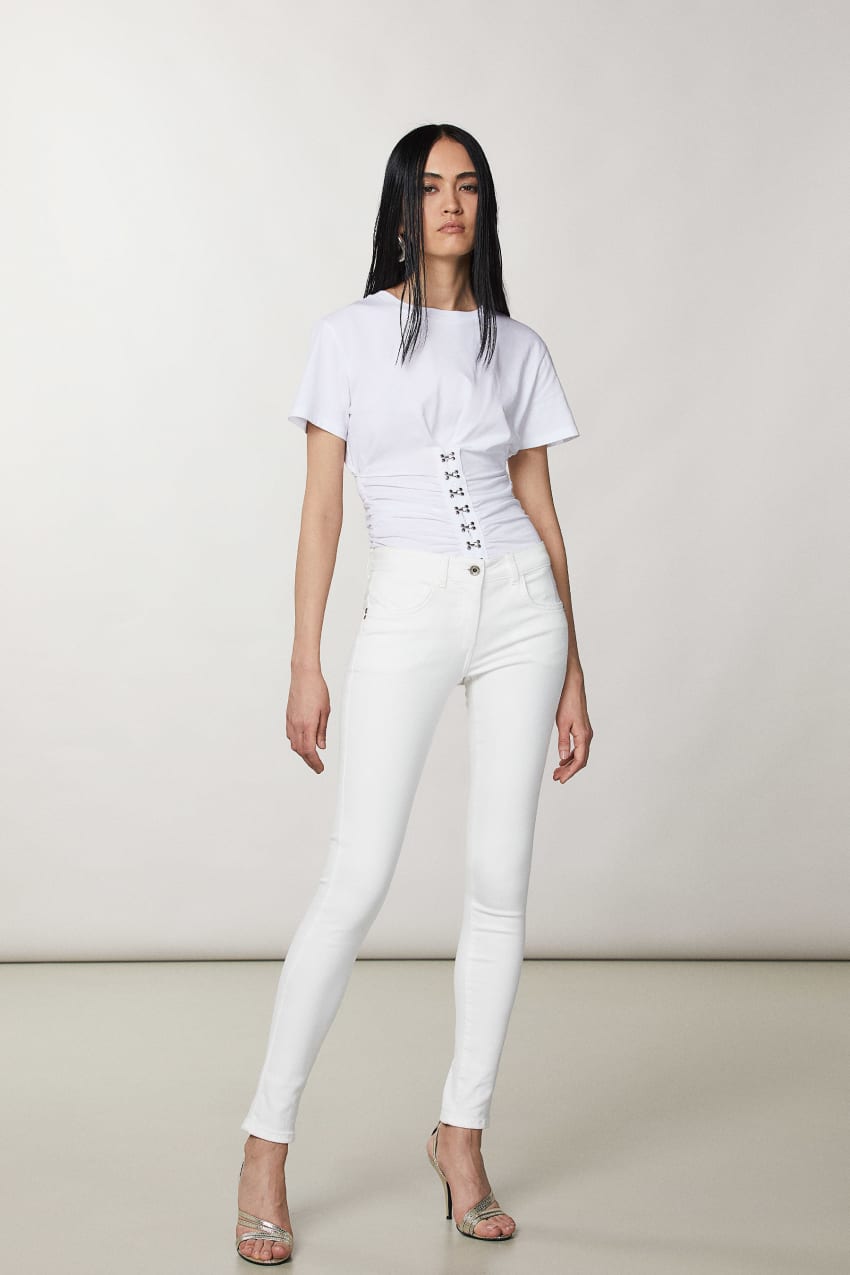 White Patrizia Pepe Jeggings | VTNQLCI-07