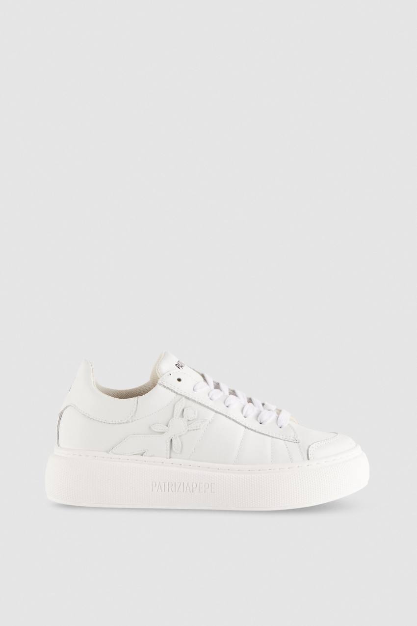 White Patrizia Pepe Pepe Fly Sneakers | ULDFJCY-65