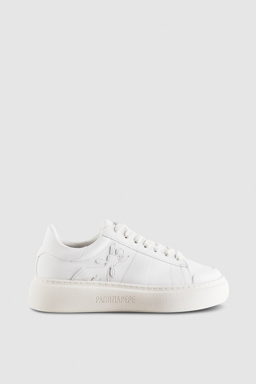 White Patrizia Pepe Pepe Fly Sneakers | ULDFJCY-65