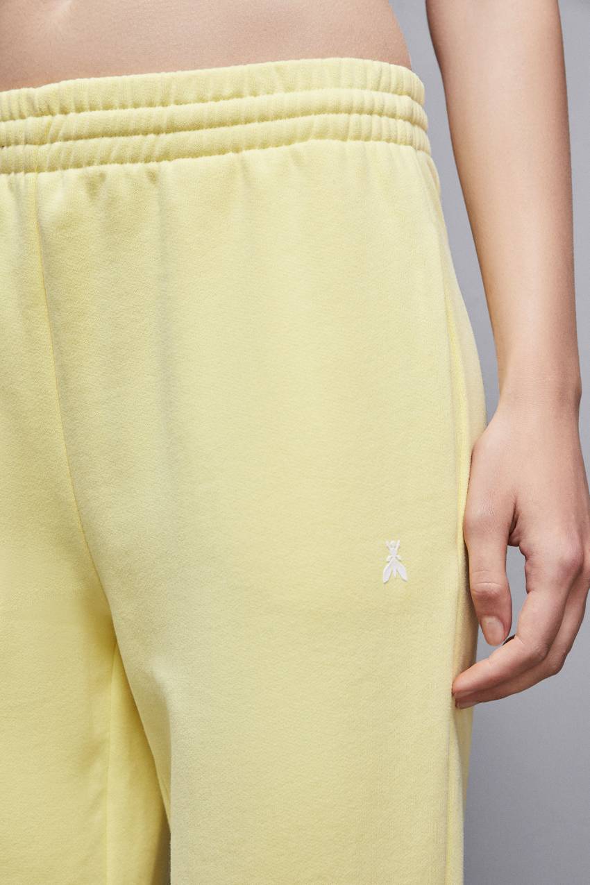 Yellow Patrizia Pepe Cotton Fleece Jogger Pants | FXNYTJK-60