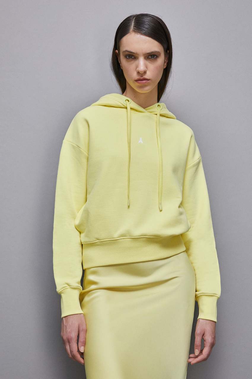 Yellow Patrizia Pepe Cotton Hoodie | DBVEHUA-03