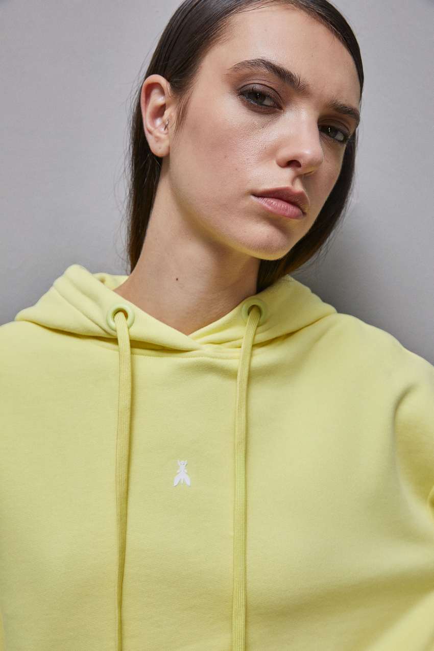 Yellow Patrizia Pepe Cotton Hoodie | DBVEHUA-03