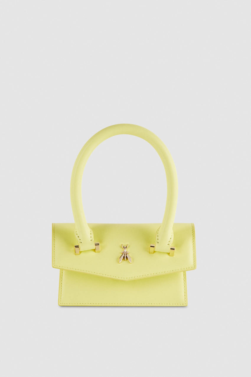 Yellow Patrizia Pepe Fly Bamby Leather Mini Shoulder Bag | LMGWYEV-01