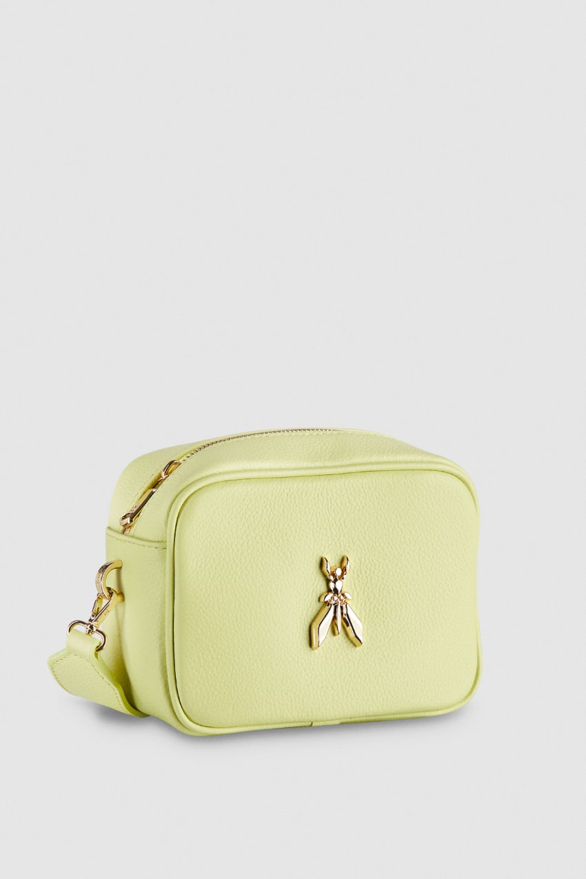 Yellow Patrizia Pepe Fly Camera Leather Shoulder Bag | TVAOQDE-70