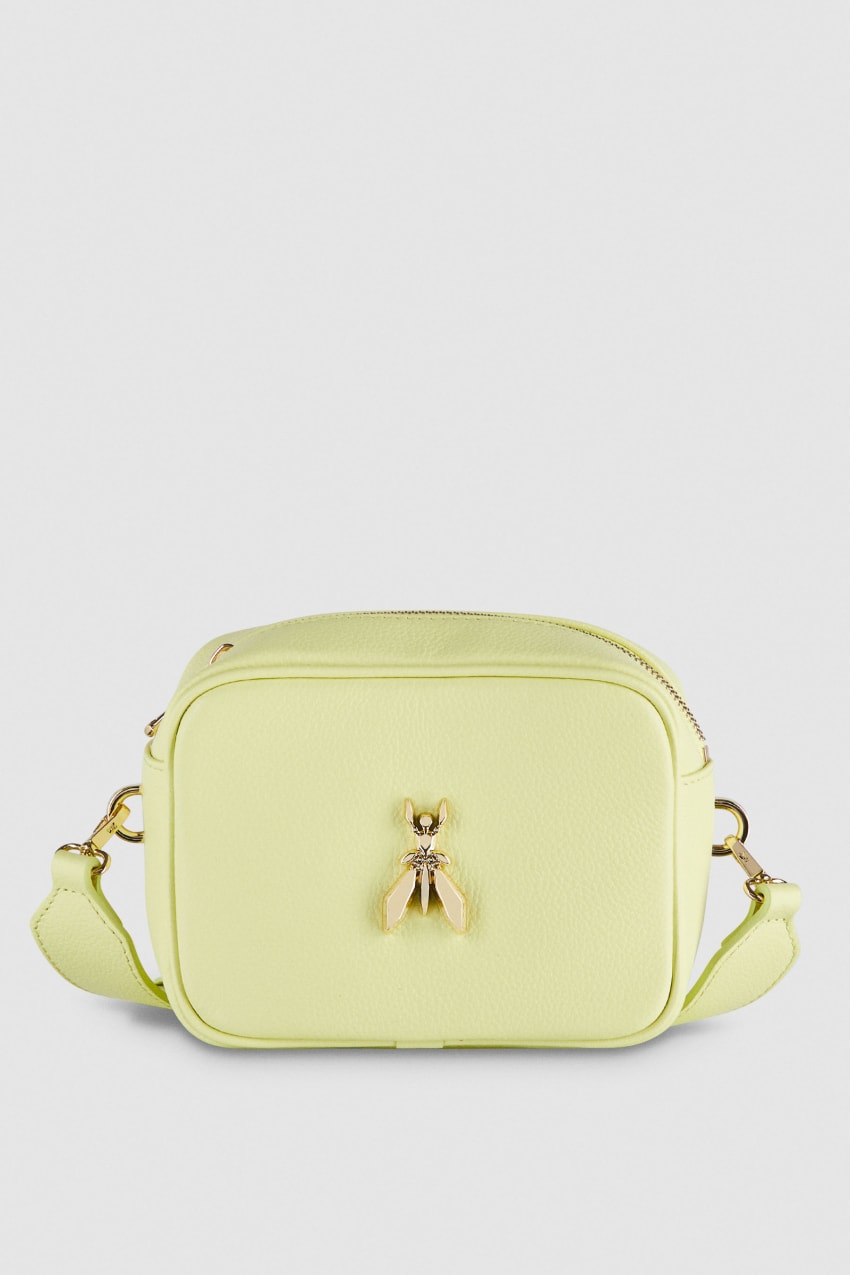 Yellow Patrizia Pepe Fly Camera Leather Shoulder Bag | TVAOQDE-70