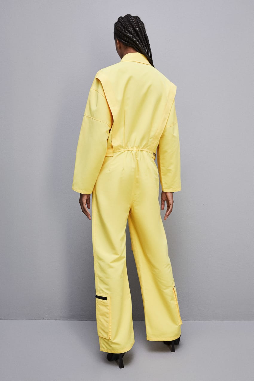 Yellow Patrizia Pepe Technical Nylon Jumpsuit | DXLVFIY-28