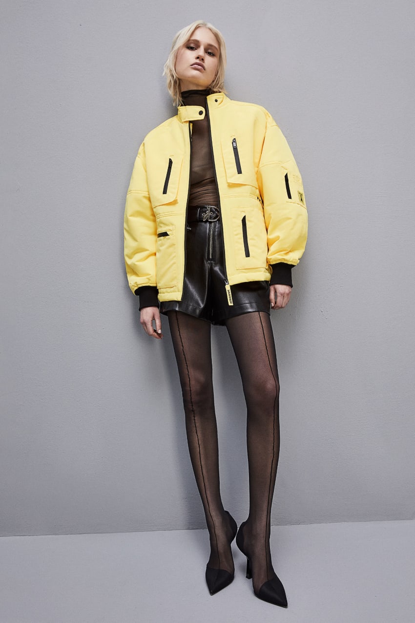 Yellow Patrizia Pepe Technical Nylon Over Jacket | AGHZOQU-74